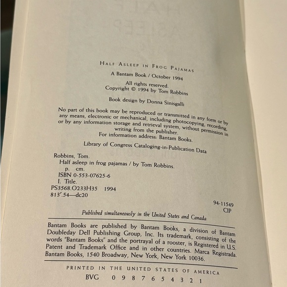 Tom Robbins- Half Asleep in Frog Pajamas Soft Cover Book - Picture 6 of 9